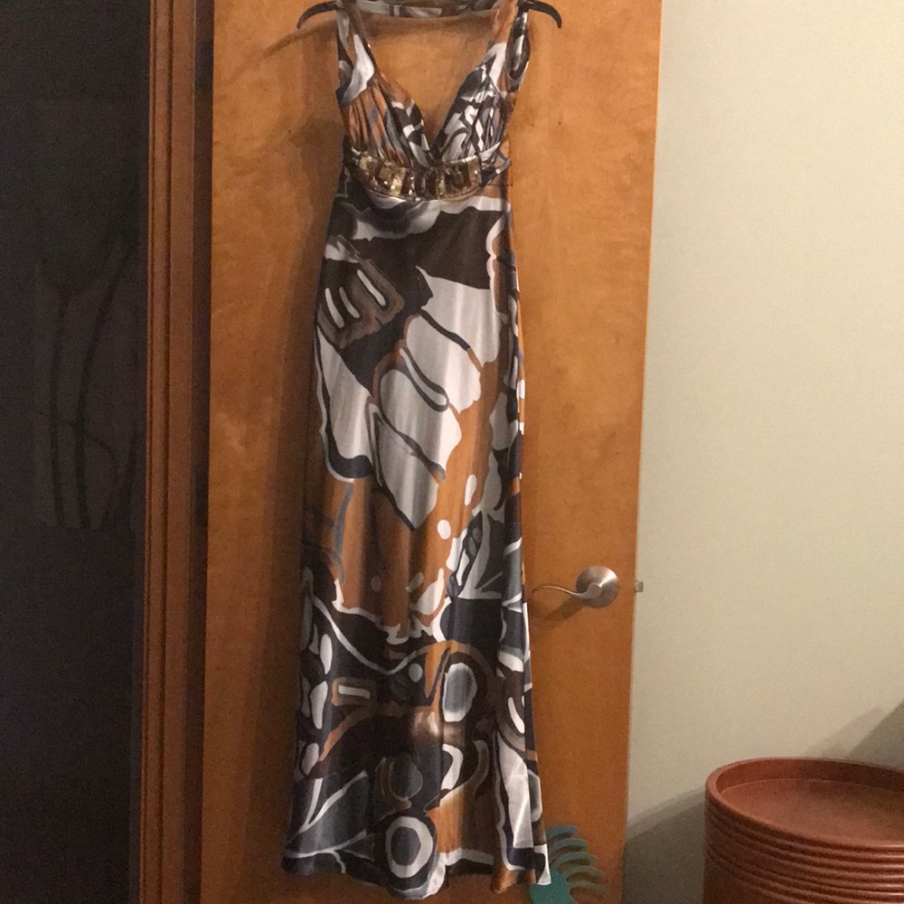 Formal Cross-Back Satin Formal Dress